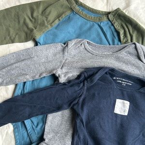 Lot of 3: Long Sleeve Baby Onesie, 9 MONTH